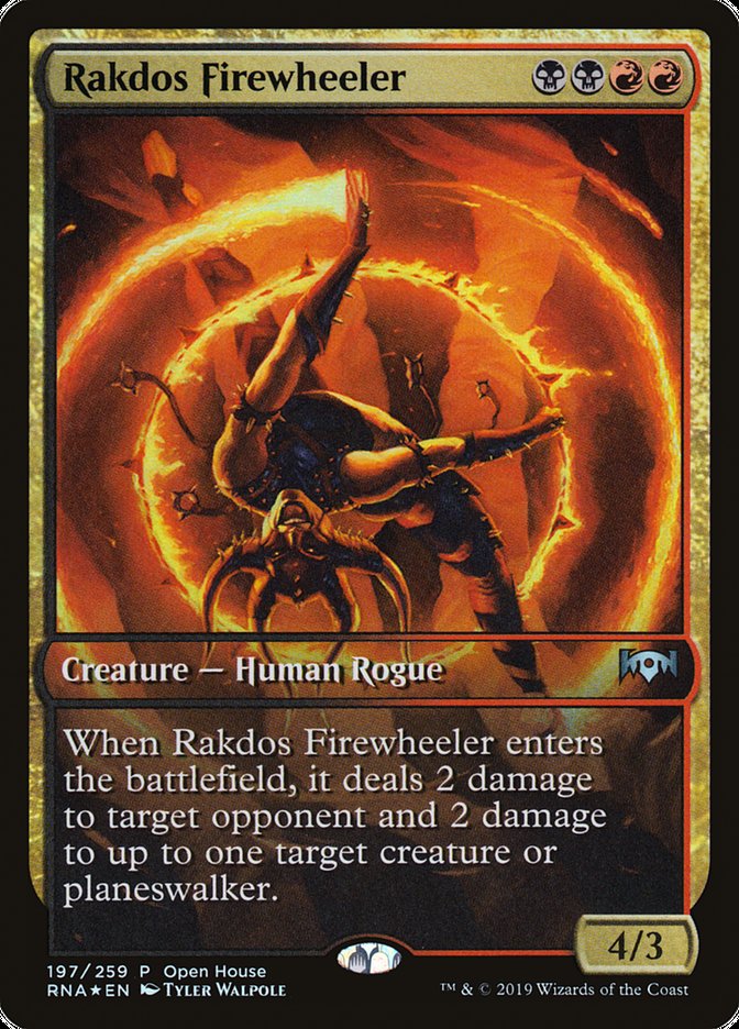 Rakdos Firewheeler (Open House) (Extended Art) [Ravnica Allegiance Promos] | Tables and Towers