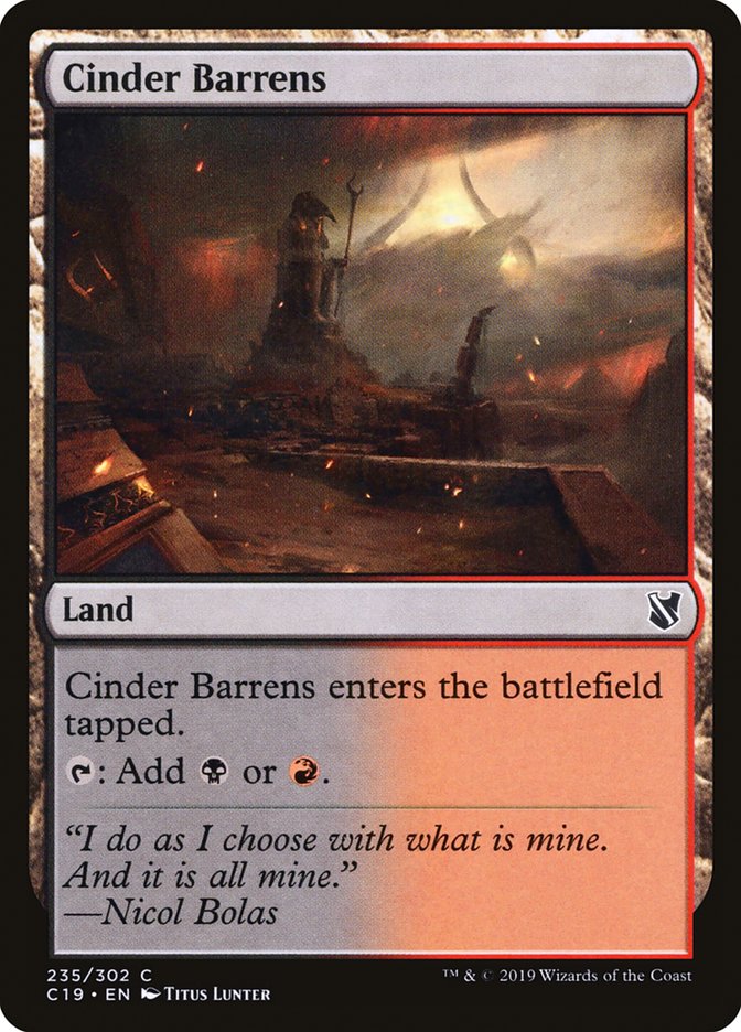 Cinder Barrens [Commander 2019] | Tables and Towers