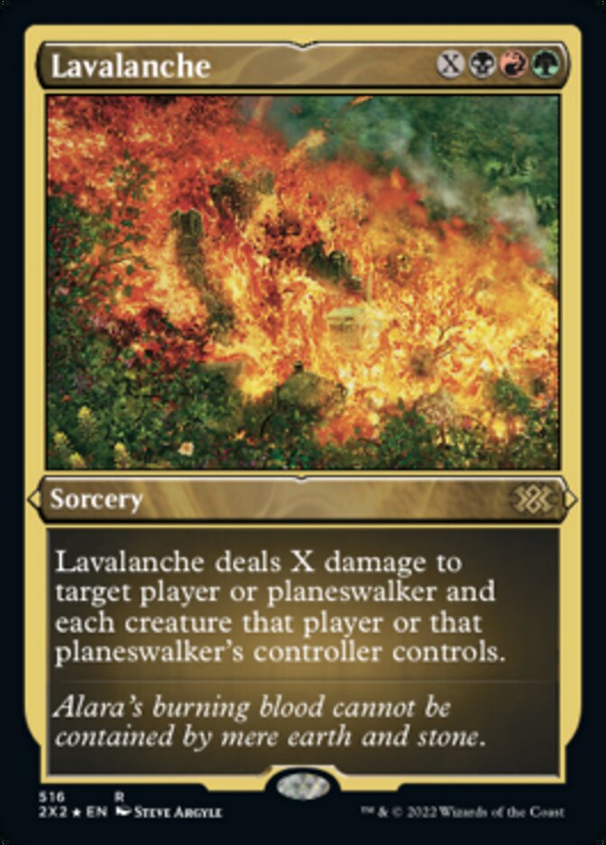 Lavalanche (Foil Etched) [Double Masters 2022] | Tables and Towers