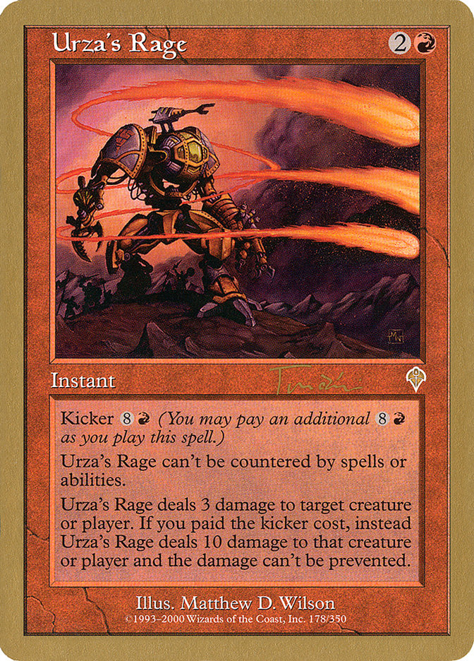 Urza's Rage (Jan Tomcani) [World Championship Decks 2001] | Tables and Towers