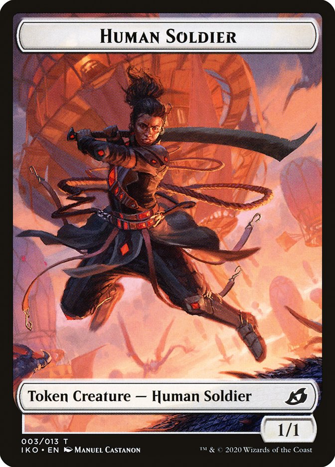 Human Soldier Token (003/013) [Ikoria: Lair of Behemoths Tokens] | Tables and Towers