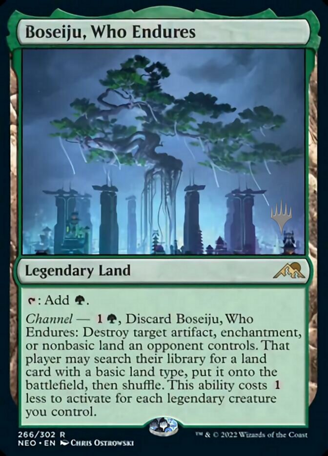 Boseiju, Who Endures (Promo Pack) [Kamigawa: Neon Dynasty Promos] | Tables and Towers