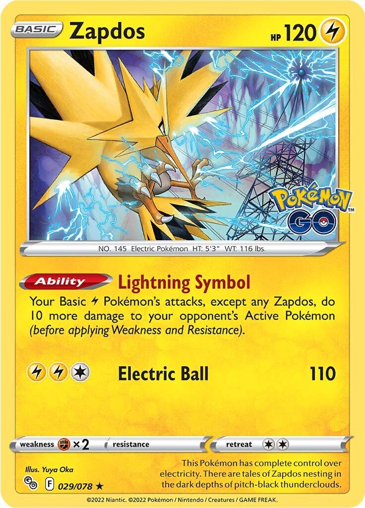 Zapdos (029/078) [Pokémon GO] | Tables and Towers