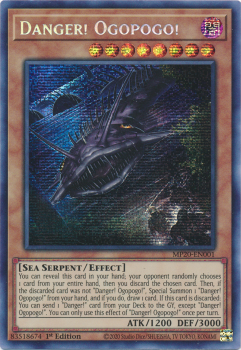 Danger! Ogopogo! [MP20-EN001] Prismatic Secret Rare | Tables and Towers