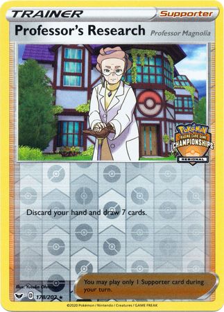 Professor's Research (178/202) (Regional Championship Promo) [Sword & Shield: Base Set] | Tables and Towers