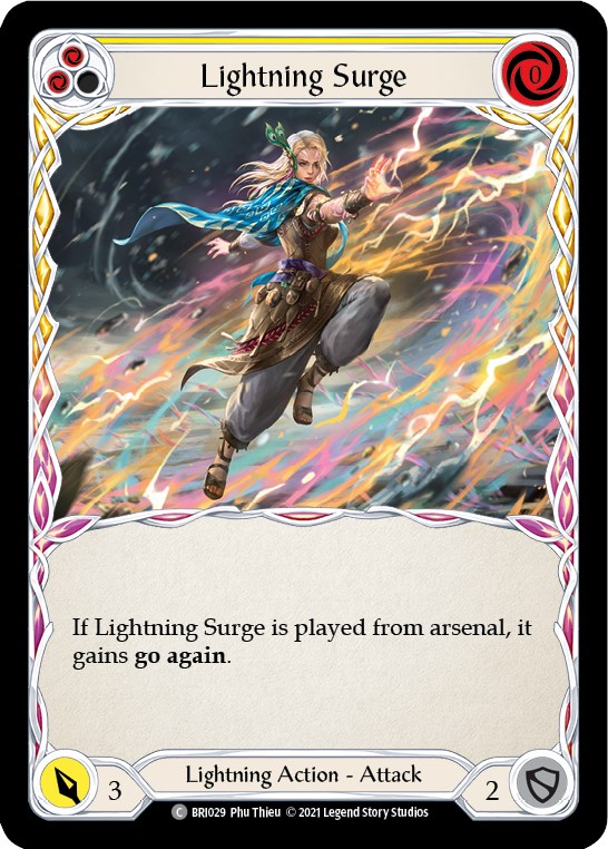 Lightning Surge (Yellow) [BRI029] (Tales of Aria Briar Blitz Deck)  1st Edition Normal | Tables and Towers