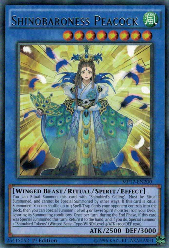 Shinobaroness Peacock [MP17-EN200] Rare | Tables and Towers