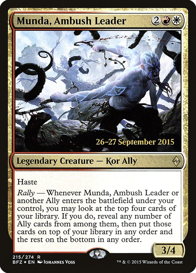 Munda, Ambush Leader [Battle for Zendikar Prerelease Promos] | Tables and Towers