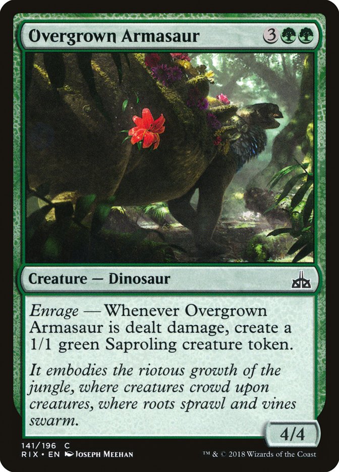 Overgrown Armasaur [Rivals of Ixalan] | Tables and Towers