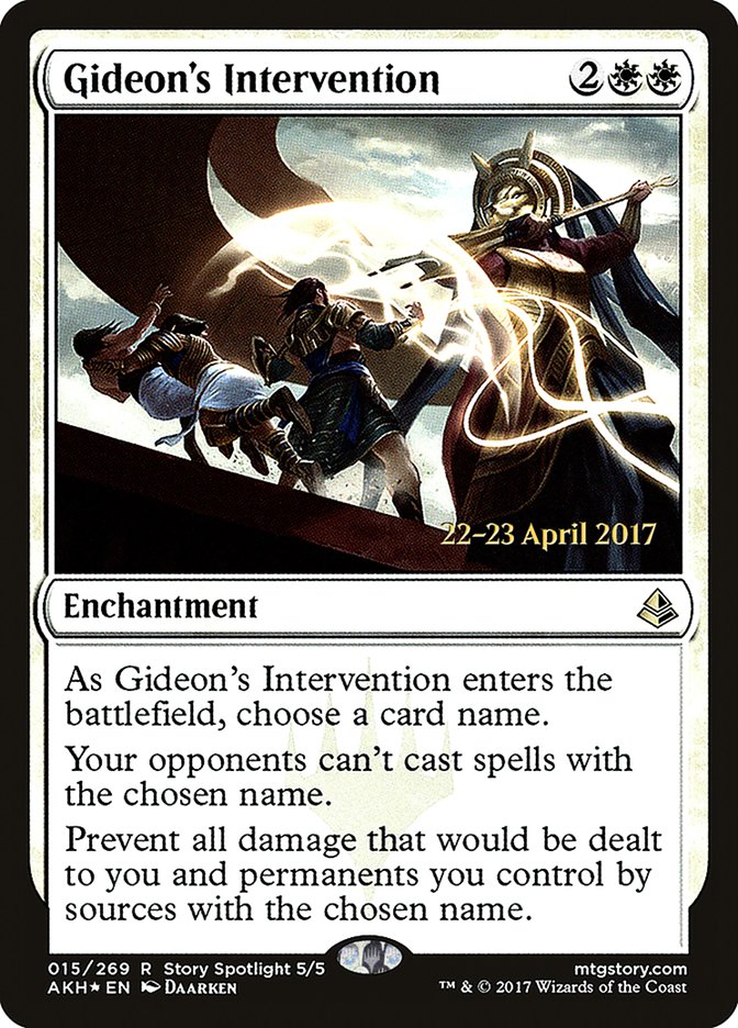 Gideon's Intervention [Amonkhet Prerelease Promos] | Tables and Towers