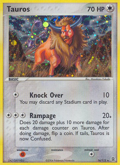 Tauros (16/112) [EX: FireRed & LeafGreen] | Tables and Towers