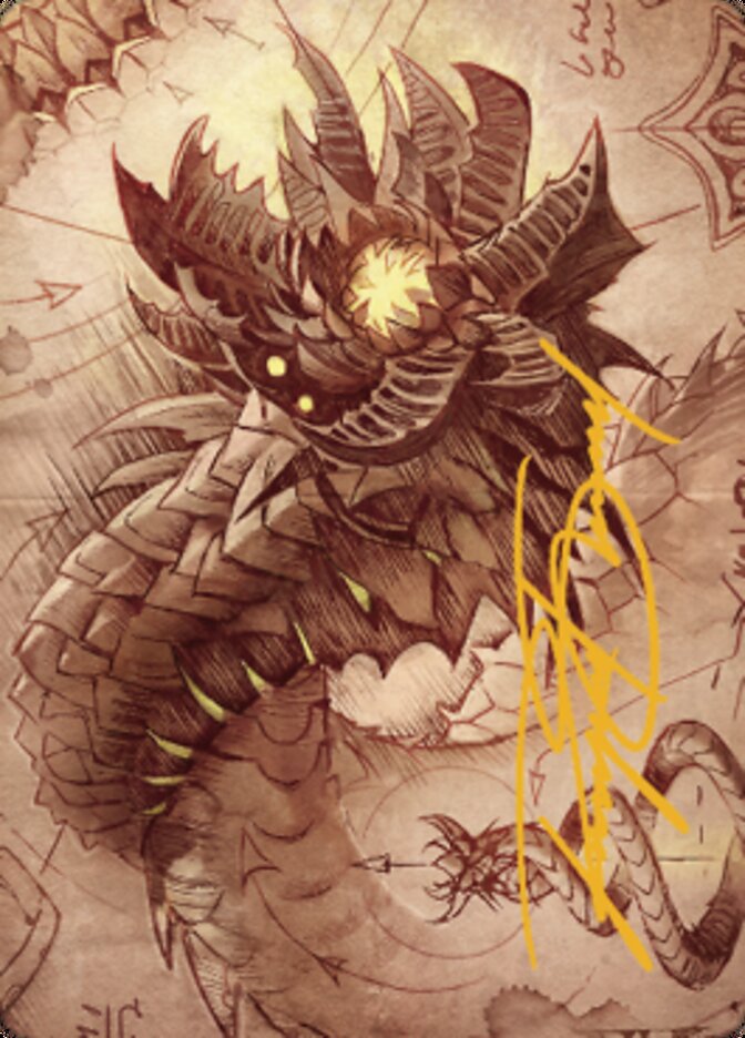 Wurmcoil Engine Art Card (Gold-Stamped Signature) [The Brothers' War Art Series] | Tables and Towers