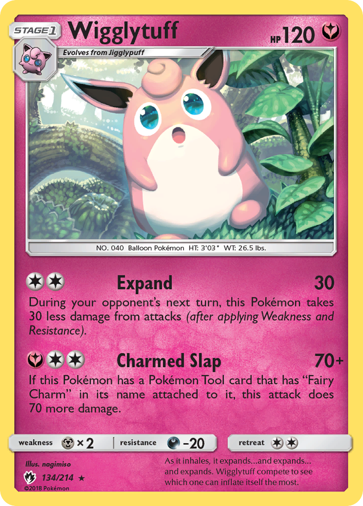 Wigglytuff (134/214) [Sun & Moon: Lost Thunder] | Tables and Towers