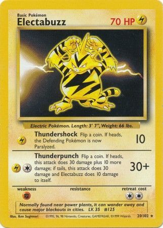 Electabuzz (20/102) [Base Set Unlimited] | Tables and Towers