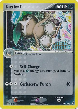 Nuzleaf (39/100) (Stamped) [EX: Crystal Guardians] | Tables and Towers