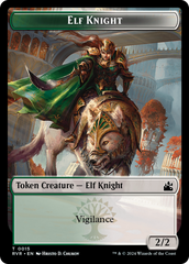 Elf Knight // Beast Double-Sided Token [Ravnica Remastered Tokens] | Tables and Towers