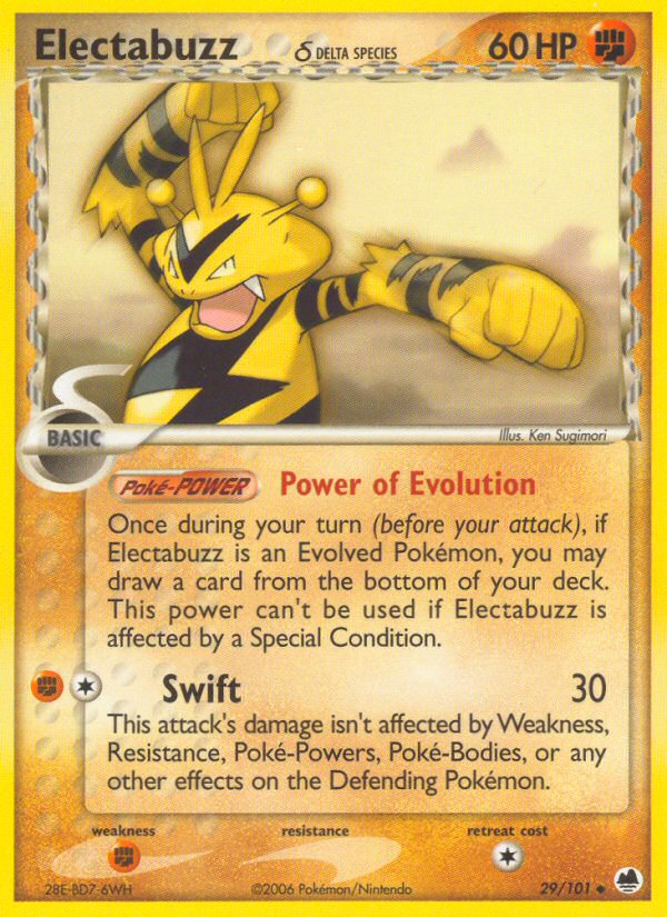 Electabuzz (29/101) (Delta Species) [EX: Dragon Frontiers] | Tables and Towers