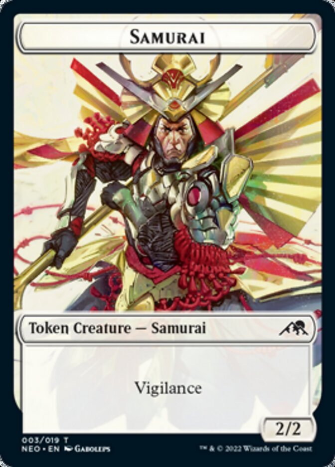 Samurai // Construct (006) Double-Sided Token [Kamigawa: Neon Dynasty Tokens] | Tables and Towers