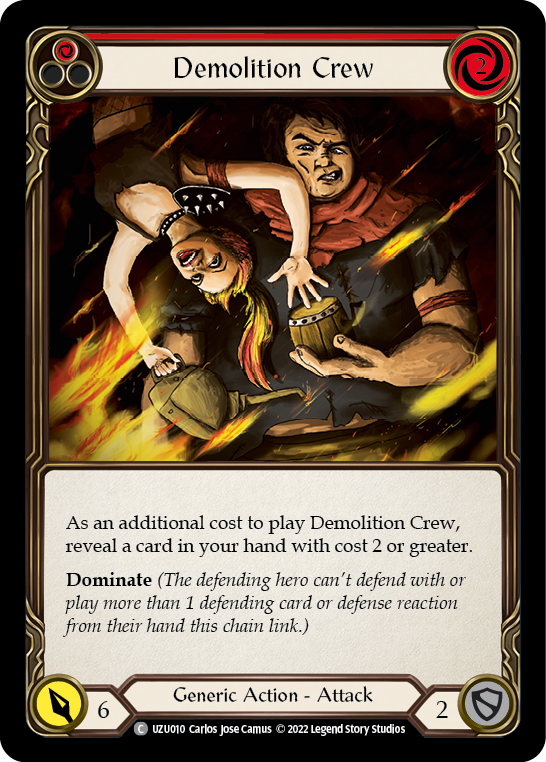 Demolition Crew (Red) [UZU010] (Outsiders Uzuri Blitz Deck) | Tables and Towers