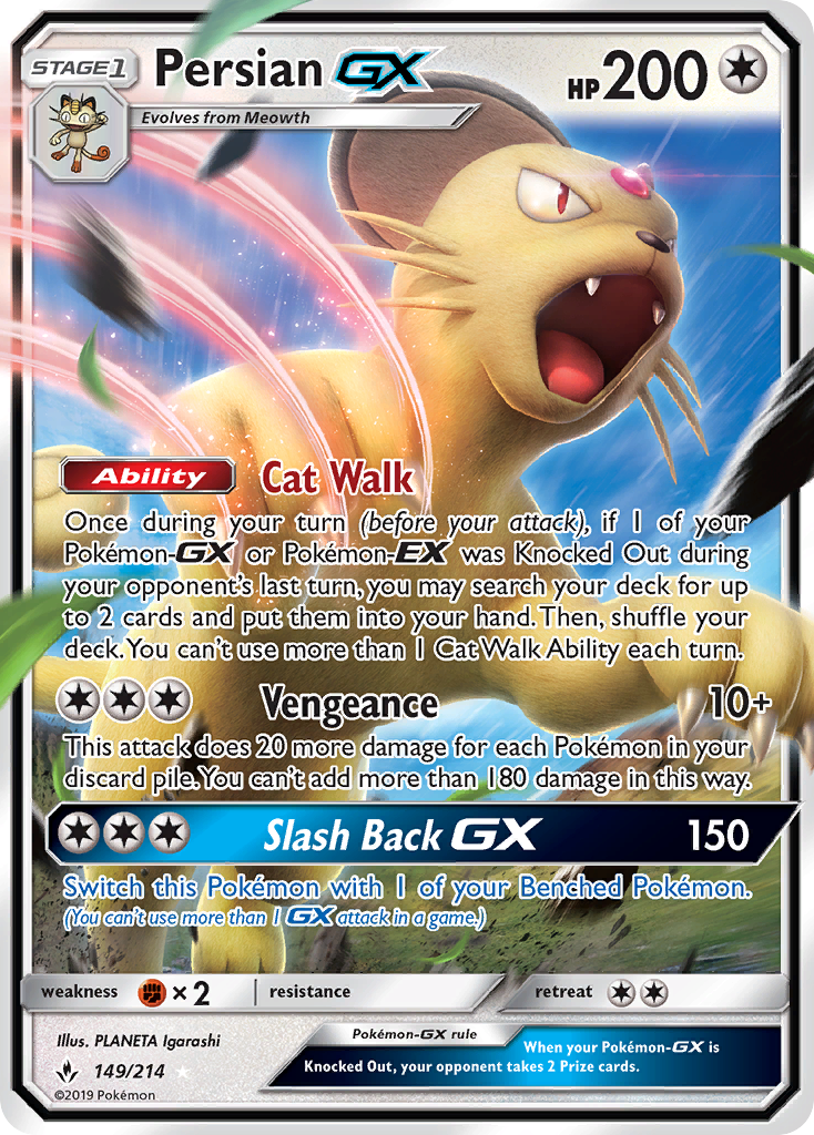 Persian GX (149/214) [Sun & Moon: Unbroken Bonds] | Tables and Towers