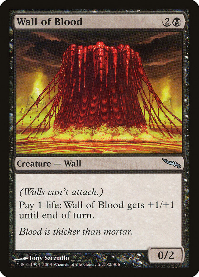 Wall of Blood [Mirrodin] | Tables and Towers