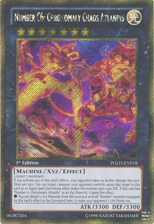 Number C6: Chronomaly Chaos Atlandis [PGLD-EN018] Gold Secret Rare | Tables and Towers