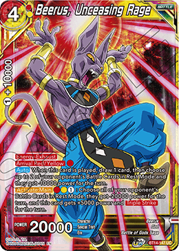 Beerus, Unceasing Rage (BT14-147) [Cross Spirits] | Tables and Towers