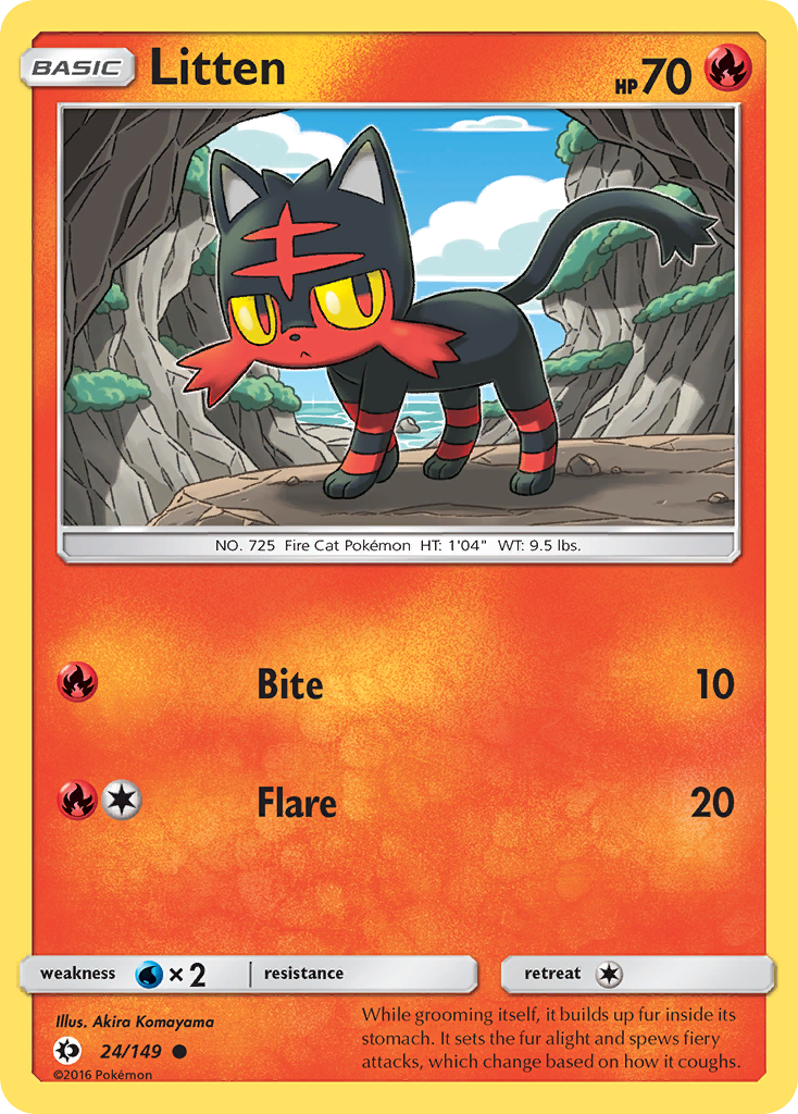 Litten (24/149) [Sun & Moon: Base Set] | Tables and Towers