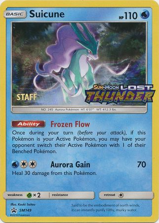 Suicune (SM149) (Staff Prerelease Promo) [Sun & Moon: Black Star Promos] | Tables and Towers