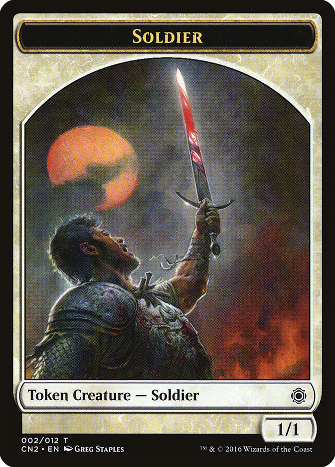 Soldier Token (002/012) [Conspiracy: Take the Crown Tokens] | Tables and Towers