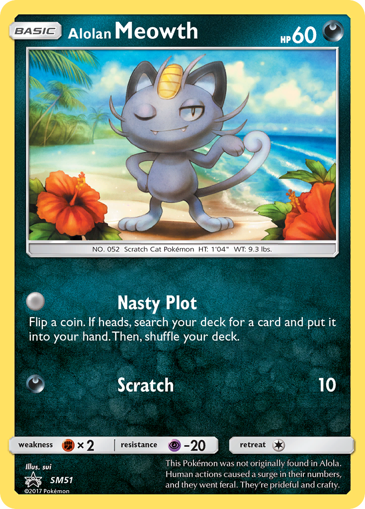 Alolan Meowth (SM51) [Sun & Moon: Black Star Promos] | Tables and Towers