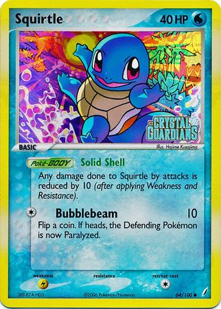 Squirtle (64/100) (Stamped) [EX: Crystal Guardians] | Tables and Towers