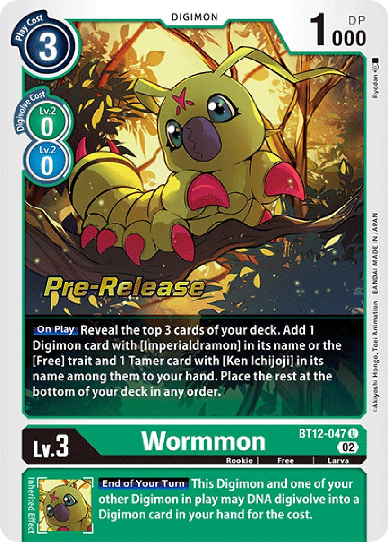 Wormmon [BT12-047] [Across Time Pre-Release Cards] | Tables and Towers