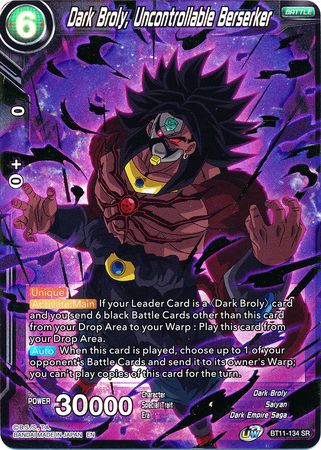 Dark Broly, Uncontrollable Berserker (BT11-134) [Vermilion Bloodline 2nd Edition] | Tables and Towers