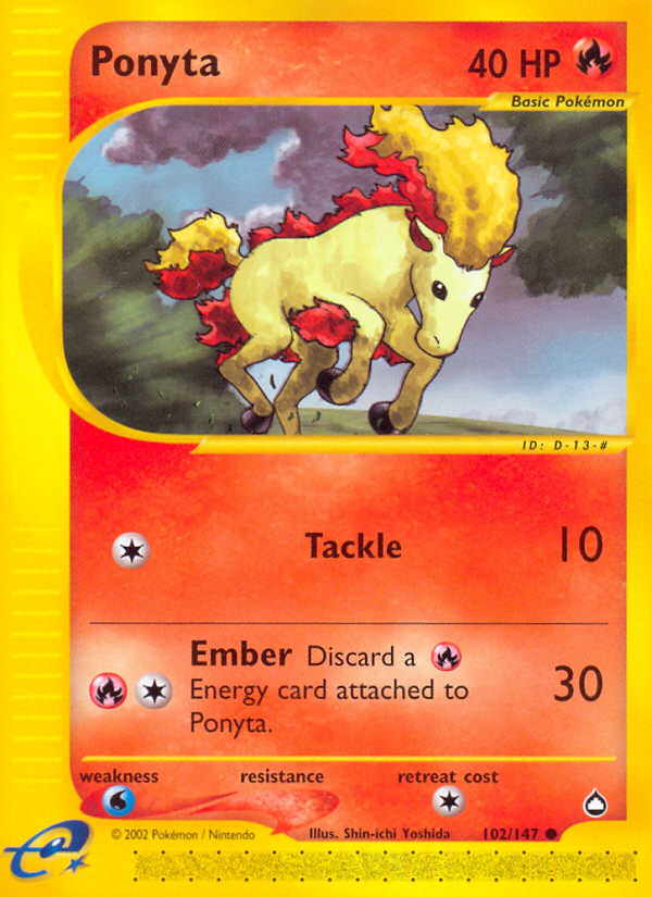 Ponyta (102/147) [Aquapolis] | Tables and Towers