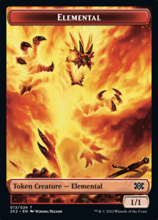 Elemental // Soldier Double-Sided Token [Double Masters 2022 Tokens] | Tables and Towers