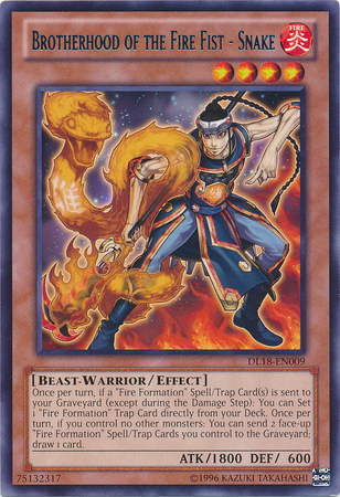 Brotherhood of the Fire Fist - Snake (Blue) [DL18-EN009] Rare | Tables and Towers