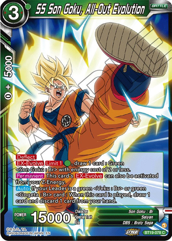 SS Son Goku, All-Out Evolution (BT19-078) [Fighter's Ambition] | Tables and Towers