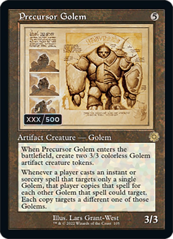 Precursor Golem (Retro Schematic) (Serialized) [The Brothers' War Retro Artifacts] | Tables and Towers