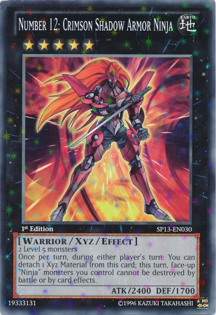 Number 12: Crimson Shadow Armor Ninja [SP13-EN030] Starfoil Rare | Tables and Towers