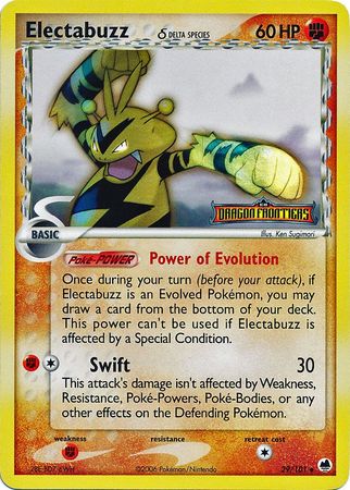 Electabuzz (29/101) (Delta Species) (Stamped) [EX: Dragon Frontiers] | Tables and Towers