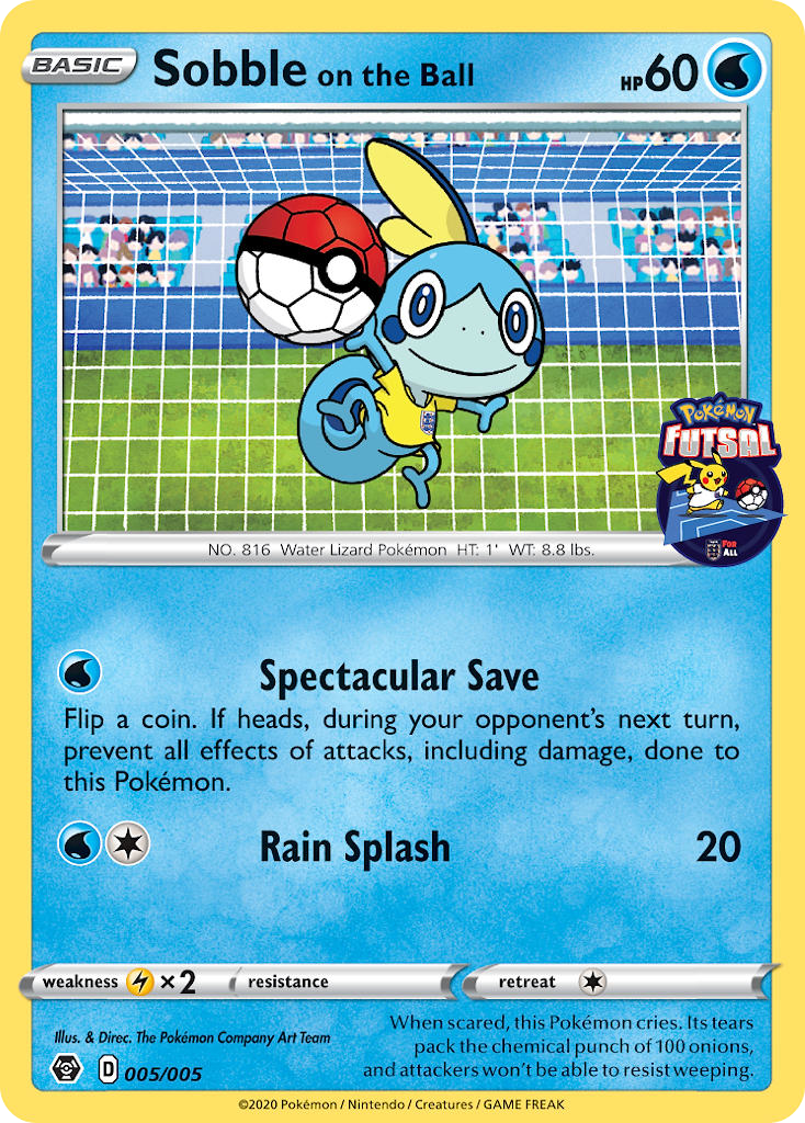 Sobble on the Ball (005/005) [Pokemon Futsal Collection] | Tables and Towers