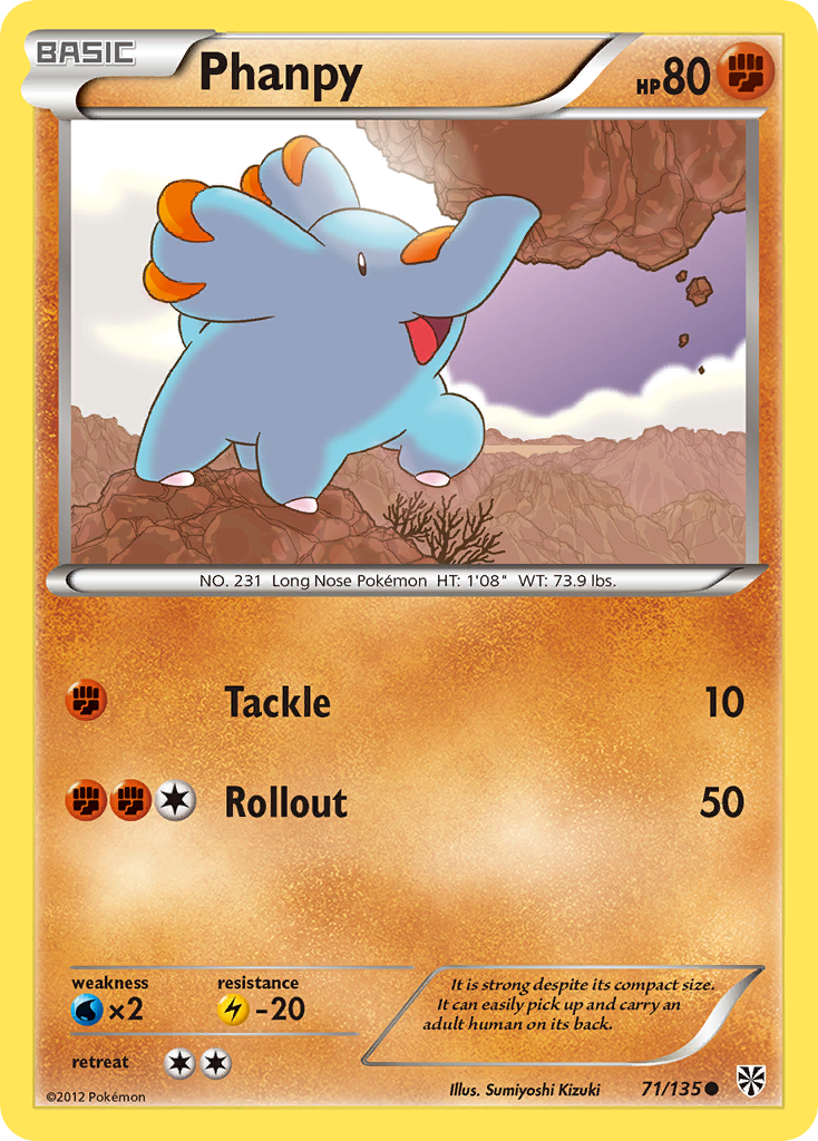 Phanpy (71/135) [Black & White: Plasma Storm] | Tables and Towers