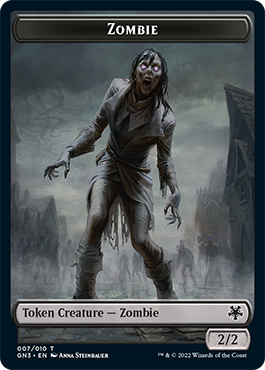 Zombie // Treasure Double-Sided Token [Game Night: Free-for-All Tokens] | Tables and Towers