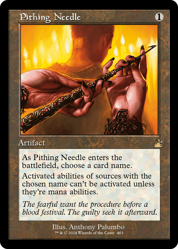 Pithing Needle (Retro Frame) [Ravnica Remastered] | Tables and Towers
