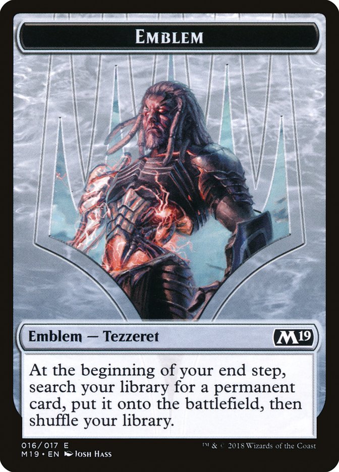 Tezzeret, Artifice Master Emblem [Core Set 2019 Tokens] | Tables and Towers