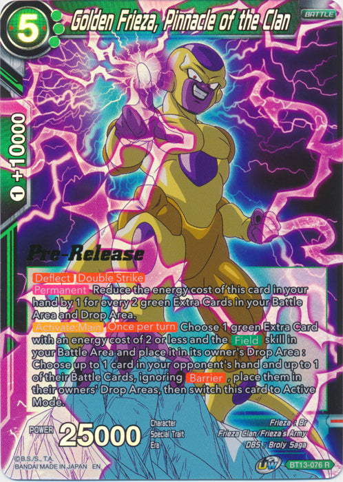 Golden Frieza, Pinnacle of the Clan (BT13-076) [Supreme Rivalry Prerelease Promos] | Tables and Towers