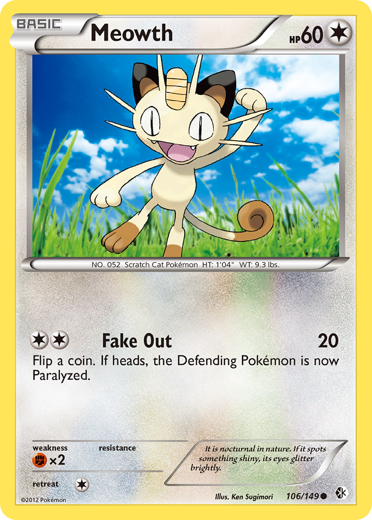 Meowth (106/149) [Black & White: Boundaries Crossed] | Tables and Towers