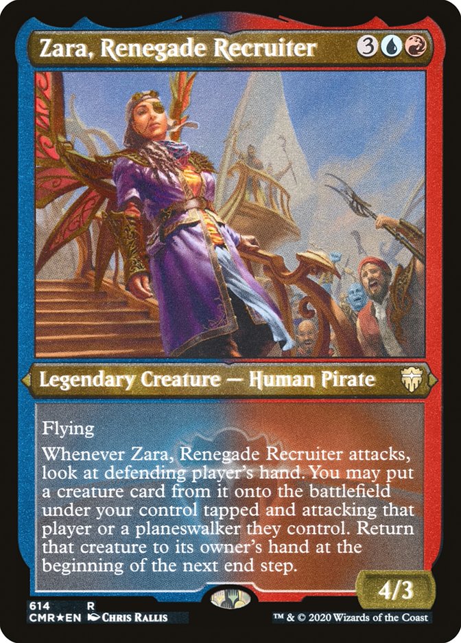 Zara, Renegade Recruiter (Etched) [Commander Legends] | Tables and Towers