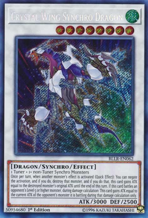 Crystal Wing Synchro Dragon [BLLR-EN062] Secret Rare | Tables and Towers